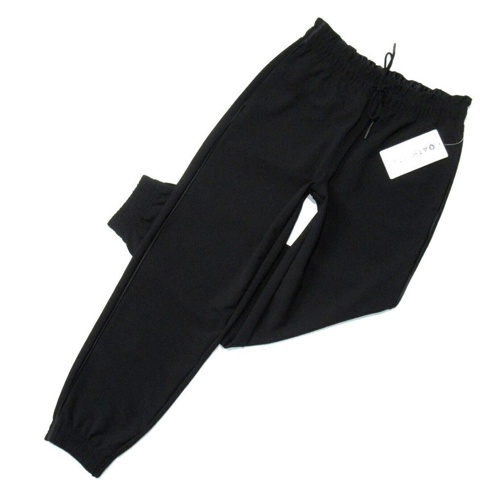 NWT Athleta Metropolis Jogger in Black Primatwill Oversized High Rise Pants 0